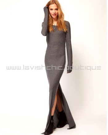 Selected Juliana Long Sleeve Jersey Maxi Dress